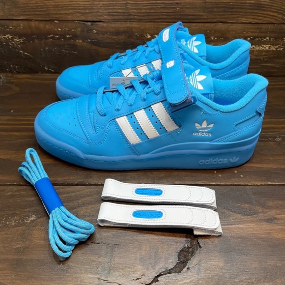 Adidas Forum Low Shoes Sky Rush Blue White GW1614 Men's Multi Sizes NEW - Picture 2 of 9